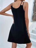 Double-Strap V-Neck Dress