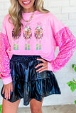 Sequin Nutcracker Round Neck Sweatshirt